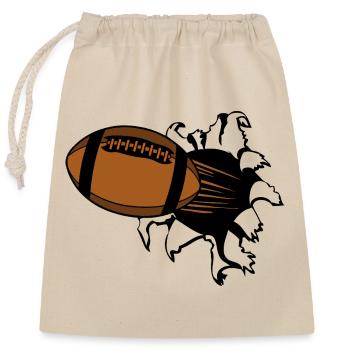 Fliegender Football Sprint - Verschließbarer Geschenkbeutel aus Baumwolle (25x30cm) - Natur - Vorne