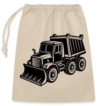 Chasse-neige - Sac cadeau en coton avec cordon (25 x 30 cm) - nature - Devant
