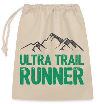 Ultra Trail Runner - Verschließbarer Geschenkbeutel aus Baumwolle (25x30cm) - Natur - Vorne
