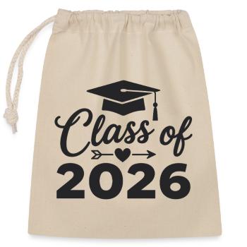 PROMOTION 2026 Diplômés Études de Fin d’Études - Sac cadeau en coton avec cordon (25 x 30 cm) - nature - Devant