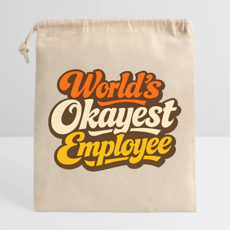 L’employé le plus correct du monde Sac cadeau en coton avec cordon (25 x 30 cm)