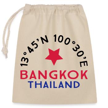 Bangkok - Sac cadeau en coton avec cordon (25 x 30 cm) - nature - Devant