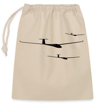 Glider Formation - Closable cotton gift bag (25x30cm) - nature - Front