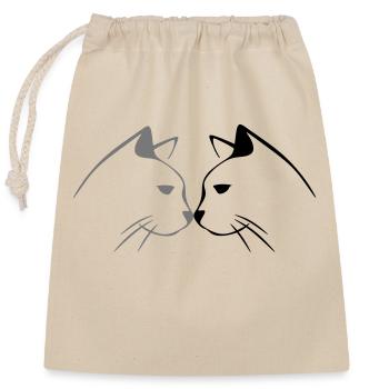 2 frères - Sac cadeau en coton avec cordon (25 x 30 cm) - nature - Devant