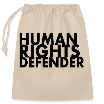 Human rights defender - Sac cadeau en coton avec cordon (25 x 30 cm) - nature - Devant