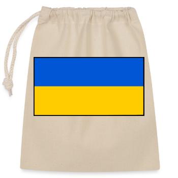 Ukraine - Verschließbarer Geschenkbeutel aus Baumwolle (25x30cm) - Natur - Vorne