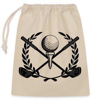Golfin Lorbeerkranz - Verschließbarer Geschenkbeutel aus Baumwolle (25x30cm) - Natur - Vorne