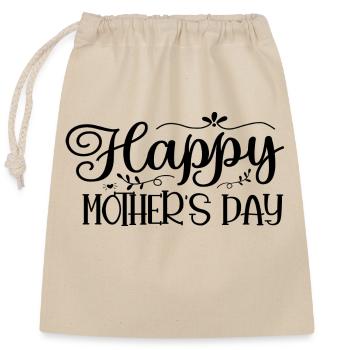 Happy Mother´s Day - Verschließbarer Geschenkbeutel aus Baumwolle (25x30cm) - Natur - Vorne