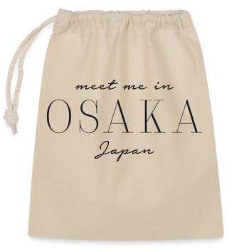 Rencontrez-moi à Osaka - Sac cadeau en coton avec cordon (25 x 30 cm) - nature - Devant
