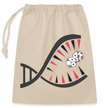 Backgammon DNA Piranha – Unique - Sac cadeau en coton avec cordon (25 x 30 cm) - nature - Devant