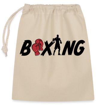 Boxeur de boxe - Sac cadeau en coton avec cordon (25 x 30 cm) - nature - Devant