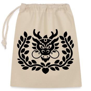 Emblème du dragon - Sac cadeau en coton avec cordon (25 x 30 cm) - nature - Devant