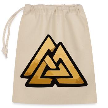viking valknut wotan wotan knot - Closable cotton gift bag (25x30cm) - nature - Front
