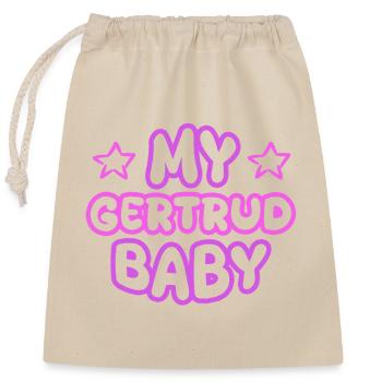 Prénom Gertrud - Sac cadeau en coton avec cordon (25 x 30 cm) - nature - Devant