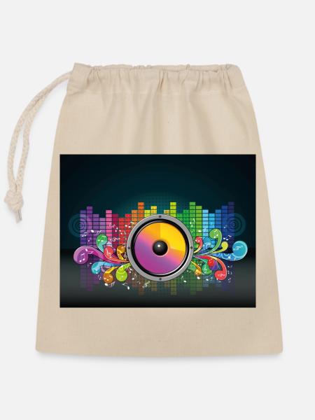 party time - Verschließbarer Geschenkbeutel aus Baumwolle (25x30cm) - Natur