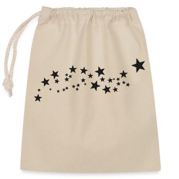 Black Stars * Black Lives Matter * Le noir est roi - Sac cadeau en coton avec cordon (25 x 30 cm) - nature - Devant