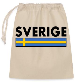 Sverige - Sac cadeau en coton avec cordon (25 x 30 cm) - nature - Devant