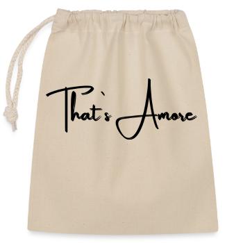 That's Amore - Closable cotton gift bag (25x30cm) - nature - Front