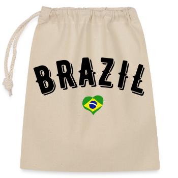 Brazilien - Verschließbarer Geschenkbeutel aus Baumwolle (25x30cm) - Natur - Vorne