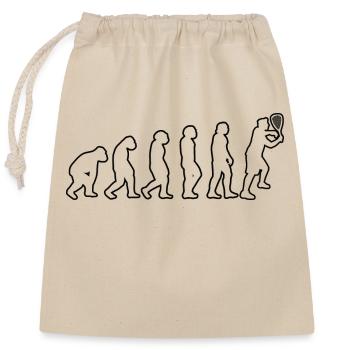Joueur de squash Racquetball Jeu de squash - Sac cadeau en coton avec cordon (25 x 30 cm) - nature - Devant