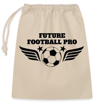 Future Football Pro Fußball Style Rétro Ailes Star - Sac cadeau en coton avec cordon (25 x 30 cm) - nature - Devant