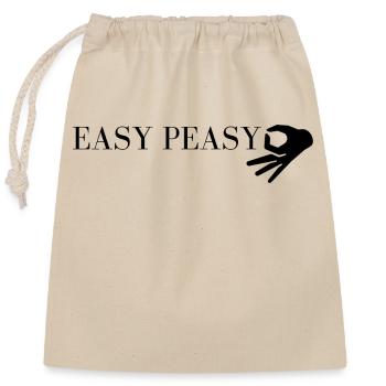 easy peasy - Verschließbarer Geschenkbeutel aus Baumwolle (25x30cm) - Natur - Vorne