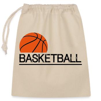 Basketball - Verschließbarer Geschenkbeutel aus Baumwolle (25x30cm) - Natur - Vorne