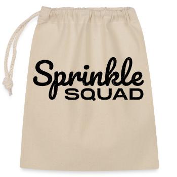 Sprinkle Squad - Lustiges Donut Geschenk - Verschließbarer Geschenkbeutel aus Baumwolle (25x30cm) - Natur - Vorne