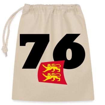 Seine-Maritime - Normandy - France - Closable cotton gift bag (25x30cm) - nature - Front