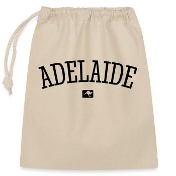 Adelaide Australia Down Under Kangaroo Koala - Closable cotton gift bag (25x30cm) - nature - Front