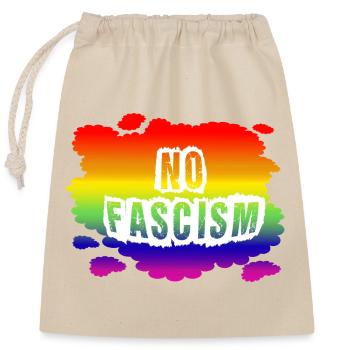 Stop AfD contre la droite, la démocratie, la diversité, la gauche - Sac cadeau en coton avec cordon (25 x 30 cm) - nature - Devant