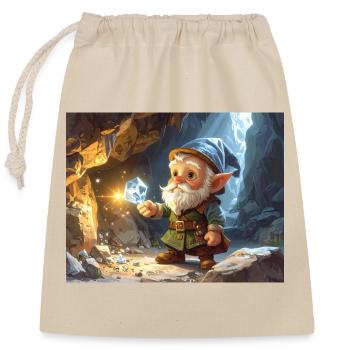 Crystal Gnome Cave Spark - Closable cotton gift bag (25x30cm) - nature - Front