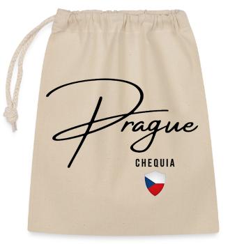 Design élégant Prague, j’adore Prague - Sac cadeau en coton avec cordon (25 x 30 cm) - nature - Devant