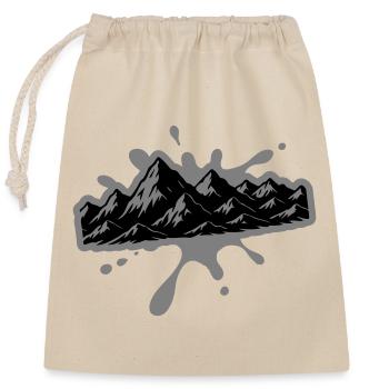 Mountains Blobs - Closable cotton gift bag (25x30cm) - nature - Front