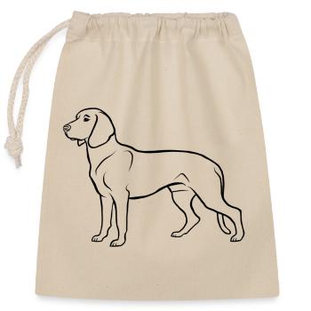 Chien de soudage hanovrien - Sac cadeau en coton avec cordon (25 x 30 cm) - nature - Devant