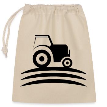 traktor tractor farm farmer symbol farmer Farm - Verschließbarer Geschenkbeutel aus Baumwolle (25x30cm) - Natur - Vorne