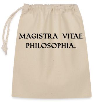 la philosophie est le professeur noir - Sac cadeau en coton avec cordon (25 x 30 cm) - nature - Devant