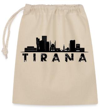 Tirana - Closable cotton gift bag (25x30cm) - nature - Front