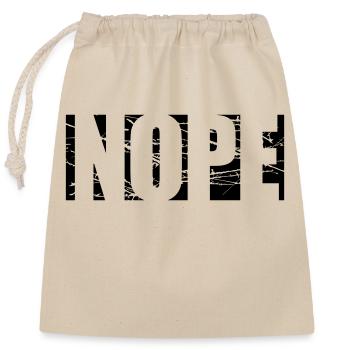 Kratzer Nope Logo - Verschließbarer Geschenkbeutel aus Baumwolle (25x30cm) - Natur - Vorne