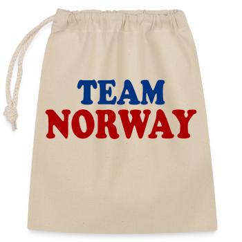 Norwegen - Verschließbarer Geschenkbeutel aus Baumwolle (25x30cm) - Natur - Vorne