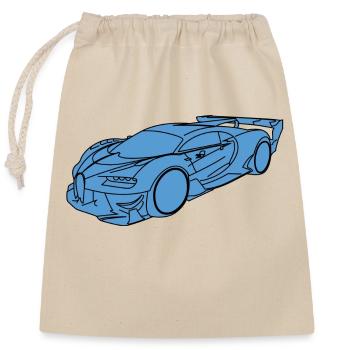Voiture de sport Buga - Sac cadeau en coton avec cordon (25 x 30 cm) - nature - Devant