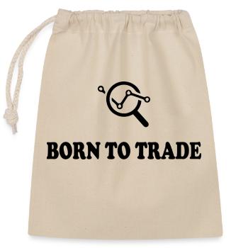 Bitcoin Trading Crypto Stocks - Closable cotton gift bag (25x30cm) - nature - Front