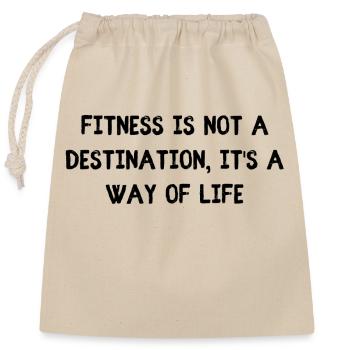 La forme physique, c’est la vie - Sac cadeau en coton avec cordon (25 x 30 cm) - nature - Devant