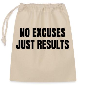 Fitness - Closable cotton gift bag (25x30cm) - nature - Front