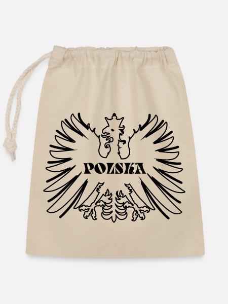 Polen Polska - Verschließbarer Geschenkbeutel aus Baumwolle (25x30cm) - Natur