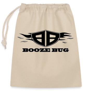 Booze Bug Logo schwarz - Verschließbarer Geschenkbeutel aus Baumwolle (25x30cm) - Natur - Vorne