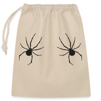 Araignée d’Halloween, soutien-gorge, bikini, araignées, costume - Sac cadeau en coton avec cordon (25 x 30 cm) - nature - Devant