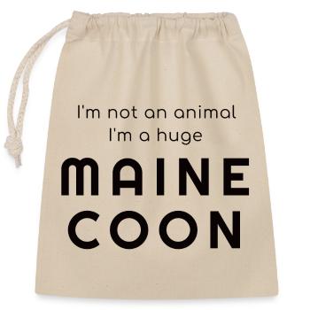 I'm not an animal - I'm huge Maine Coon - Sac cadeau en coton avec cordon (25 x 30 cm) - nature - Devant