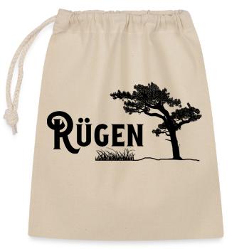 Rügen, Perle der Ostsee - Verschließbarer Geschenkbeutel aus Baumwolle (25x30cm) - Natur - Vorne