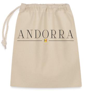 I love Andorra - Closable cotton gift bag (25x30cm) - nature - Front